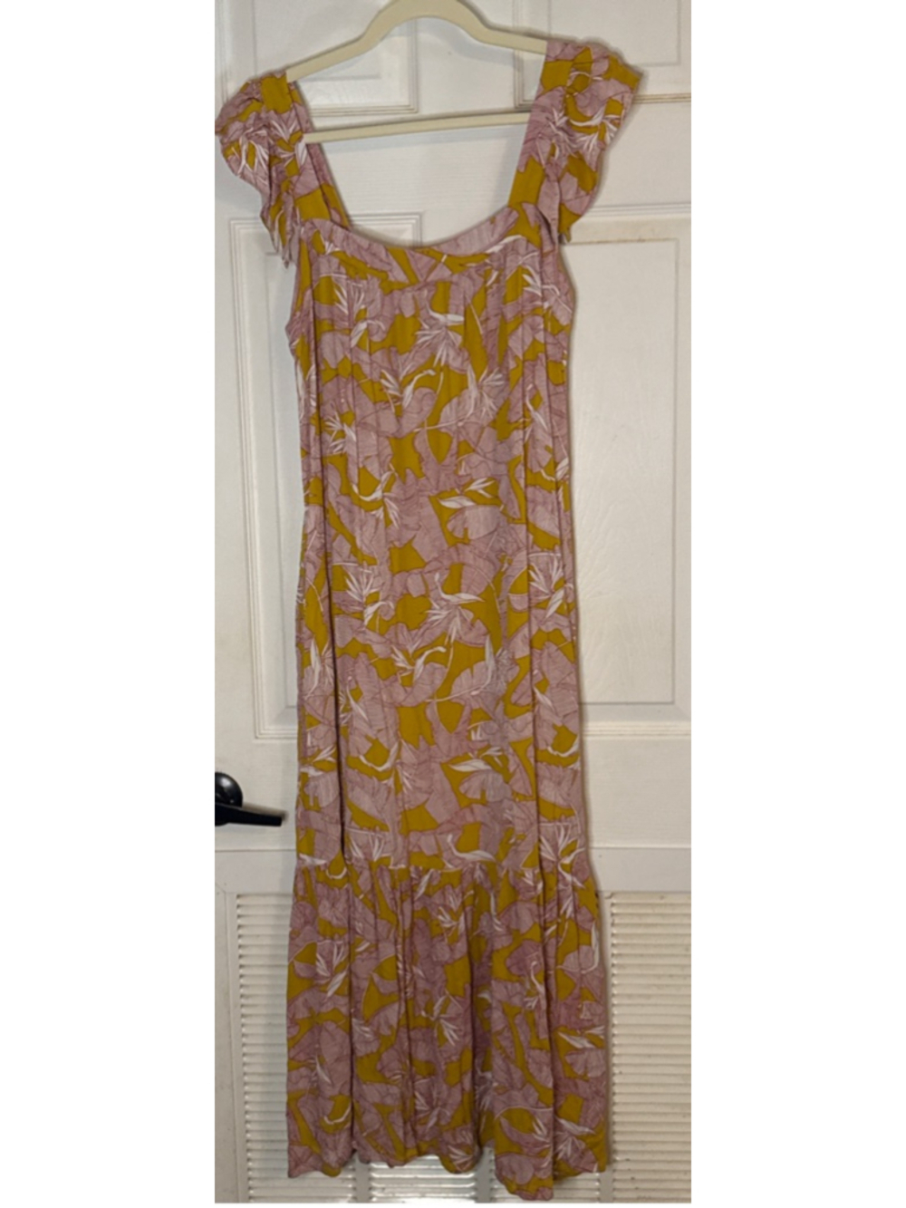 Knox Rose Pink & Yellow Floral Maxi Dress M - Picture 2 of 4